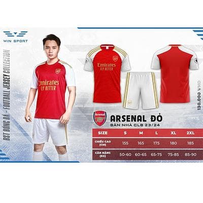 Quần áo CLB Arsenal 23/24 - ĐỎ