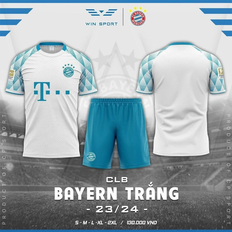 Quần Áo CLB Bayen 23/24 - TRẮNG