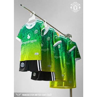 Quần áo clb trẻ e  MU 24/25 (size1-9) - CHUỐI