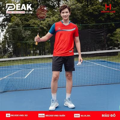 ÁO CẦU LÔNG PEAK CL08 ( SIZE NAM ) - ĐỎ