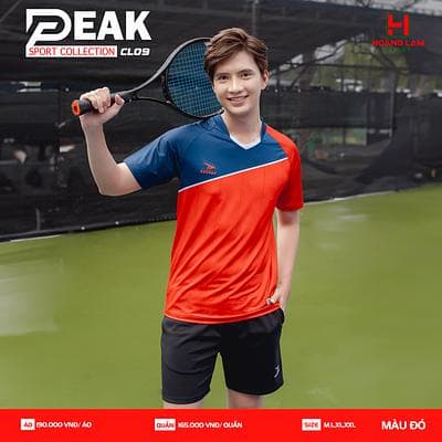 ÁO CẦU LÔNG PEAK CL09 ( SIZE NAM) - ĐỎ