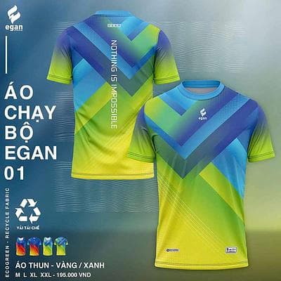 ÁO CHẠY BỘ EGAN 01 (CÓ TAY) - VÀNG XANH