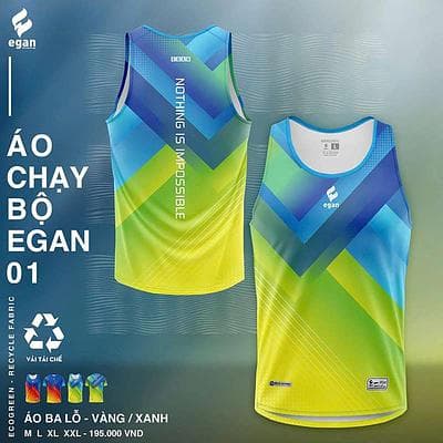 ÁO CHẠY BỘ EGAN 01 (SÁT NÁCH) - VÀNG XANH