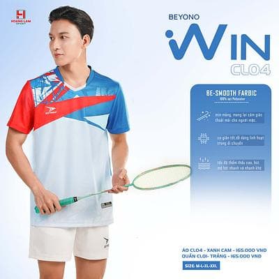 ÁO CẦU LÔNG WIN CL04 (NAM ) - XANH CAM