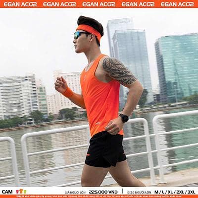 ÁO CHẠY BỘ EGAN AC02- SÁT NÁCH - CAM