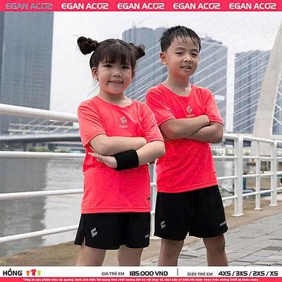 ÁO CHẠY BỘ EGAN-AC02-KID - HỒNG