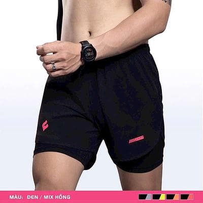 QUẦN CHẠY BỘ EGAN QC02 - ĐEN HỒNG