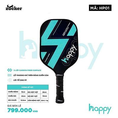 PICKLEBALL ZOCKER- HP01 - ĐEN