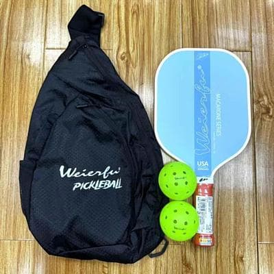 Vợt Pickleball Macarone (kèm 2 bóng) - XANH DA
