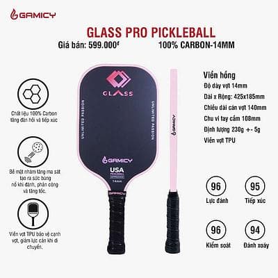 Vợt Pickleball Gamicy Glass (14mm)