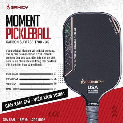 Vợt Pickleball Gamicy Moment (16mm)
