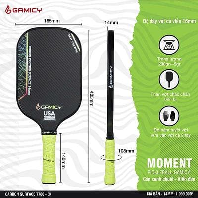 Vợt Pickleball Gamicy Moment (14mm)