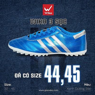 Giày 3 sọc wika TE - XANH BÍCH