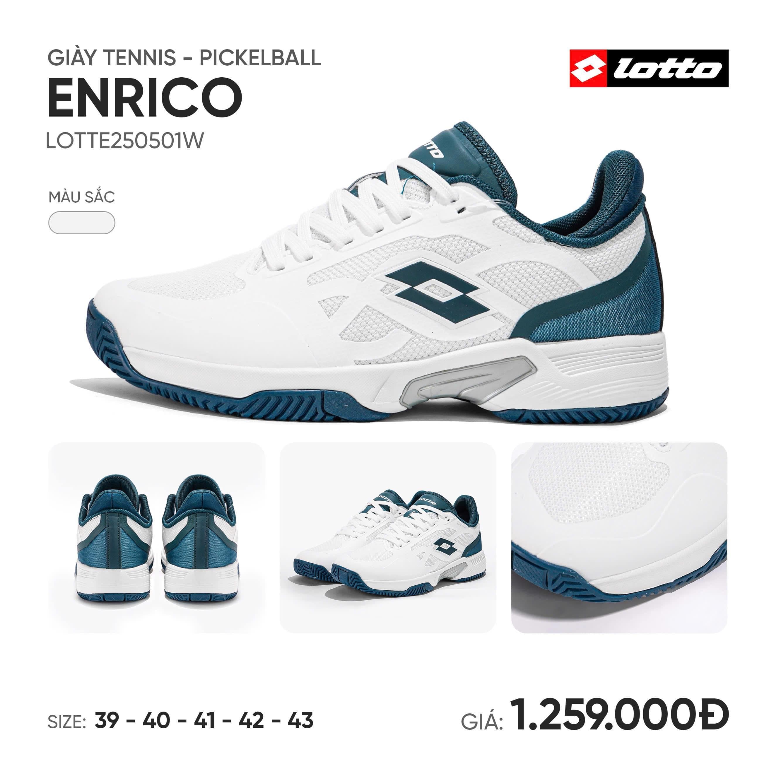 Giày Pickleball  ENRICO  - WHITE