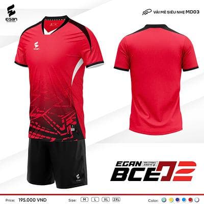 Quần áo bóng chuyền BCE02 (NỮ) - ĐỎ