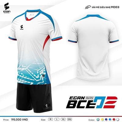 Quần áo bóng chuyền BCE02 (NAM) - TRẮNG 