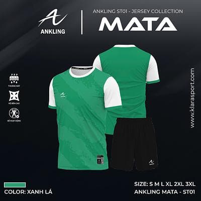 Quần Áo Bóng Đá MATA - Màu Xanh Lá