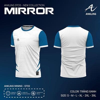Quần Áo Bóng Đá MIRROR - Màu Trắng Xanh