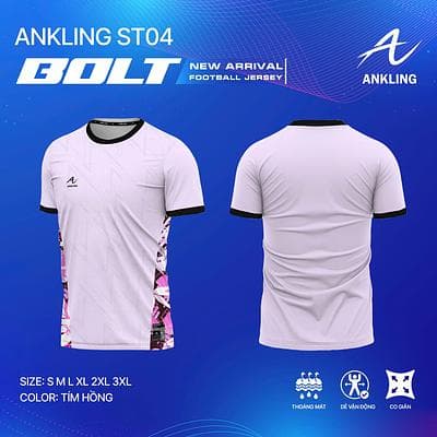 Quần Áo Bóng Đá BOLT - Màu Tím Hồng