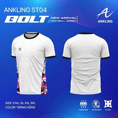 Quần Áo Bóng Đá BOLT - Màu Trắng Hồng