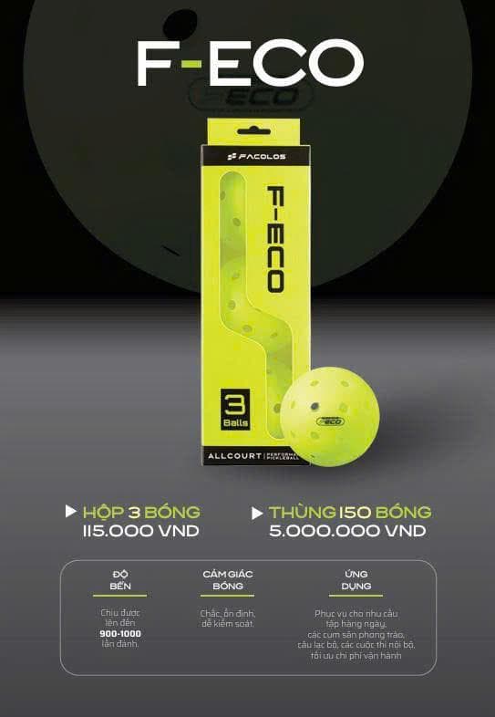Bóng Pickleball Facolos ECO (hộp 3Q) - CHUỐI