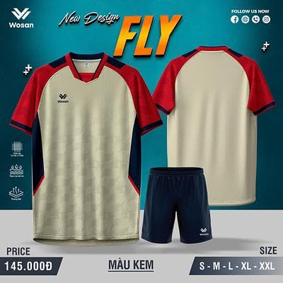 Quần áo bóng đá wosan FLY - KEM