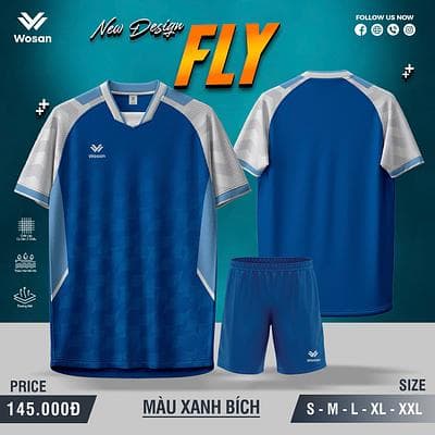 Quần áo bóng đá wosan FLY - XANH BÍCH