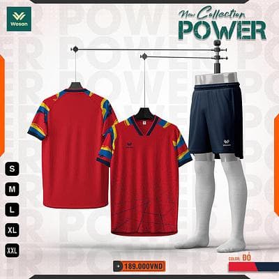 Quần áo bóng đá wosan Power - ĐỎ