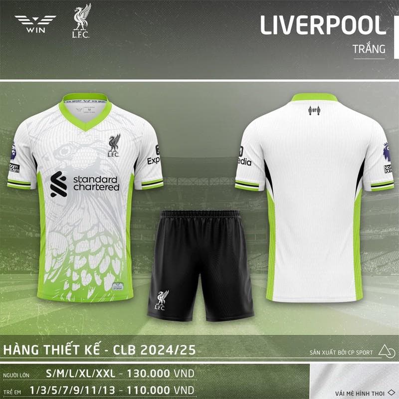 Quần Áo CLB LIVERPOOL 24/25 - TRẮNG