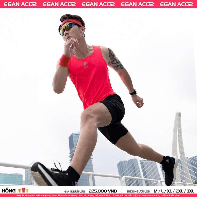 ÁO CHẠY BỘ EGAN AC02- SÁT NÁCH - HỒNG