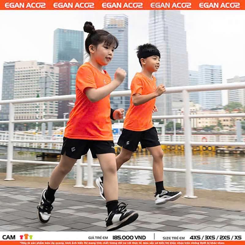 ÁO CHẠY BỘ EGAN-AC02-KID - CAM