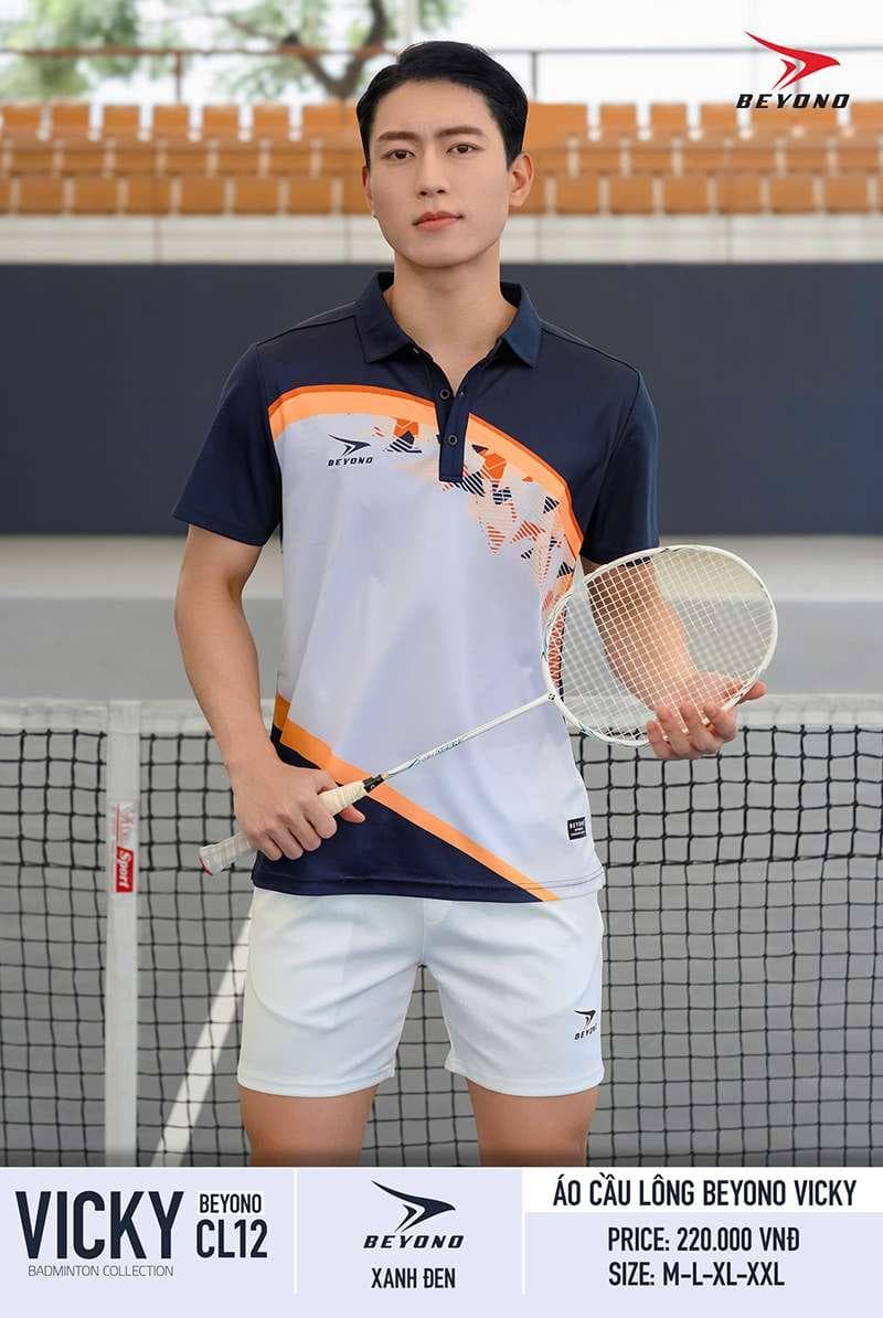 Áo Cầu Lông Beyono CL12 Vicky (Nam) - XANH ĐEN