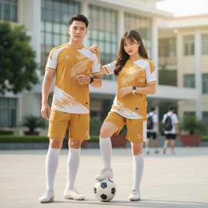 Green double couch with wooden legs