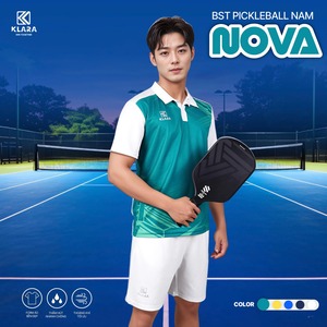 Green double couch with wooden legs