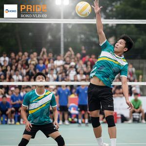 Green double couch with wooden legs